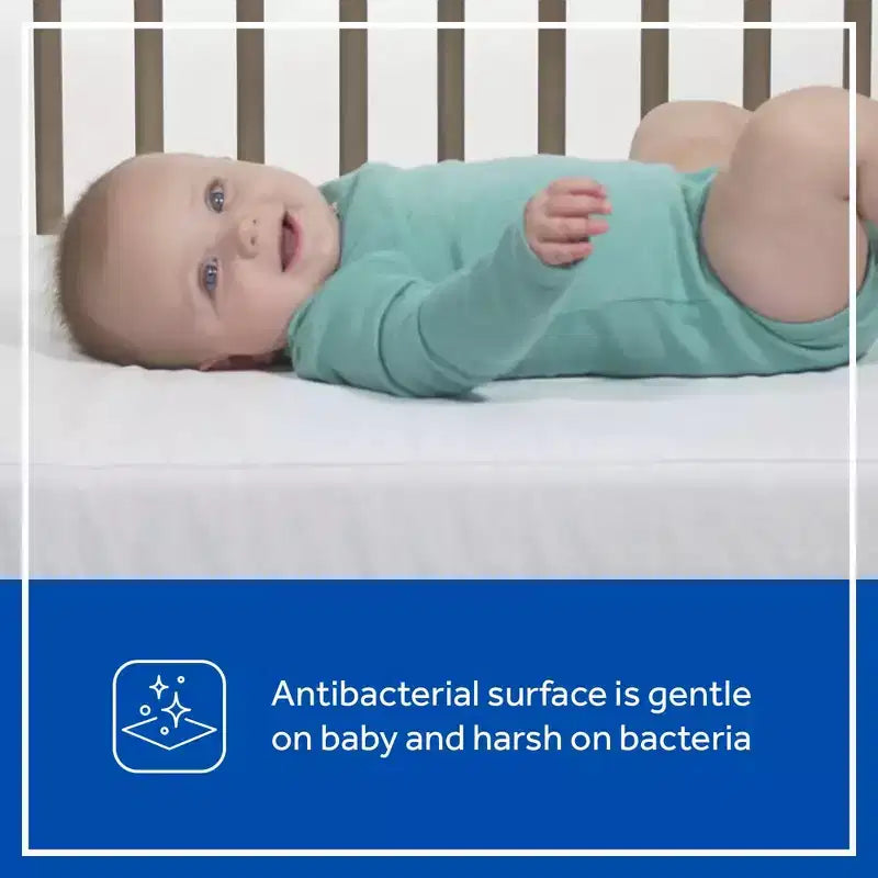 Materasso in schiuma a 2 stadi Sealy Butterfly antibatterico per lettino e bambino
