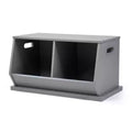 Wood Toy Storage Cubby and Kids' Bookcase Gray - Humble Crew: Toy Organizer, MDF Frame, Open Shelf, 2+ Years