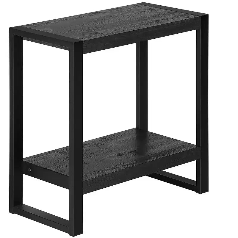 HomeRoots 24 Black End Table With Shelf