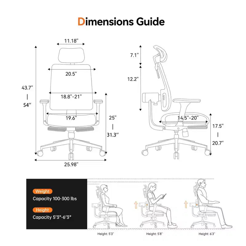 Sedia ergonomica Newtral con poggiapiedi - Sedia da ufficio per casa con supporto lombare, braccioli 4D, profondità e altezza del sedile regolabili - MAGICH-BP+LAPD-BLACK