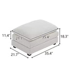 Pouf in ciniglia a doppio cuscino – Nero / Blu / Bianco, 1 posto