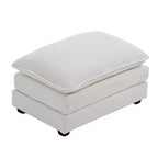 Pouf in ciniglia a doppio cuscino – Nero / Blu / Bianco, 1 posto