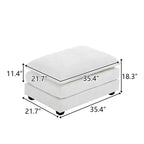 Pouf in ciniglia a doppio cuscino – Nero / Blu / Bianco, 1 posto