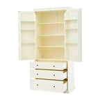 Dispensa da cucina alta 77", crema/grigio/bianco, mobile contenitore indipendente