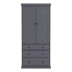 Dispensa da cucina alta 77", crema/grigio/bianco, mobile contenitore indipendente