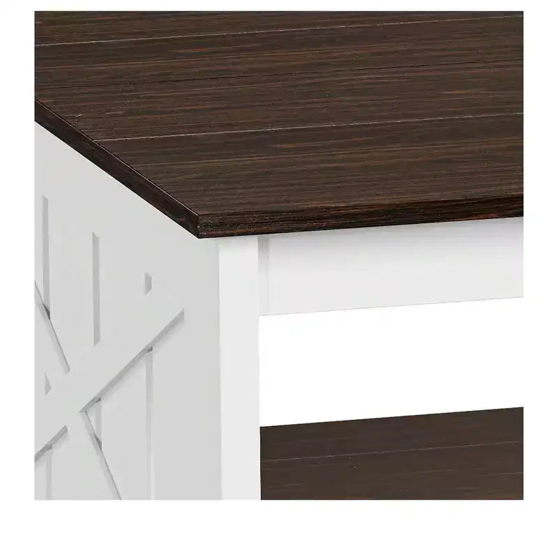 Tavolino da Caffè Quadrato in Legno con Vano Contenitore Semi-aperto, Nero/Marrone/Grigio/Bianco Sporco/Multicolore, 1 Posto