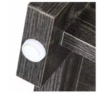 Tavolino da Caffè Quadrato in Legno con Vano Contenitore Semi-aperto, Nero/Marrone/Grigio/Bianco Sporco/Multicolore, 1 Posto