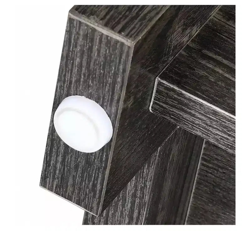 Tavolino da Caffè Quadrato in Legno con Vano Contenitore Semi-aperto, Nero/Marrone/Grigio/Bianco Sporco/Multicolore, 1 Posto