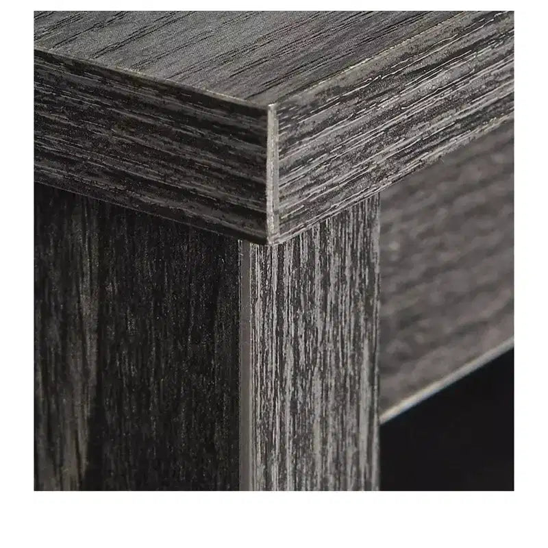 Tavolino da Caffè Quadrato in Legno con Vano Contenitore Semi-aperto, Nero/Marrone/Grigio/Bianco Sporco/Multicolore, 1 Posto