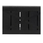 Tavolino da Caffè Quadrato in Legno con Vano Contenitore Semi-aperto, Nero/Marrone/Grigio/Bianco Sporco/Multicolore, 1 Posto