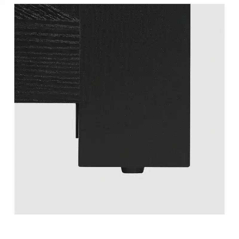 Tavolino da Caffè Quadrato in Legno con Vano Contenitore Semi-aperto, Nero/Marrone/Grigio/Bianco Sporco/Multicolore, 1 Posto
