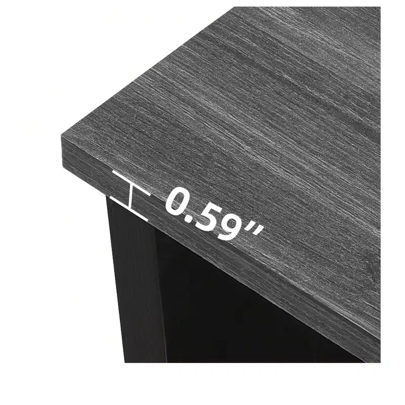 Tavolino da Caffè Quadrato in Legno con Vano Contenitore Semi-aperto, Nero/Marrone/Grigio/Bianco Sporco/Multicolore, 1 Posto