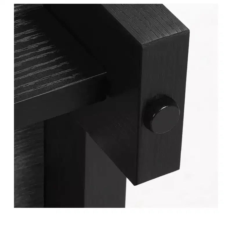 Tavolino da Caffè Quadrato in Legno con Vano Contenitore Semi-aperto, Nero/Marrone/Grigio/Bianco Sporco/Multicolore, 1 Posto