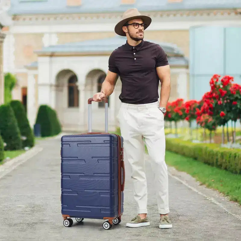 Trolley Rigido da Cabina da 60 cm con Lucchetto TSA e Ruote Girevoli, Espandibile, per 1-2 Persone