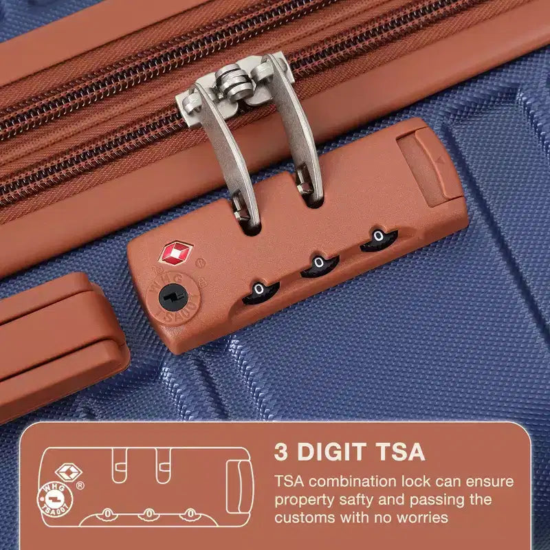 Trolley Rigido da Cabina da 60 cm con Lucchetto TSA e Ruote Girevoli, Espandibile, per 1-2 Persone