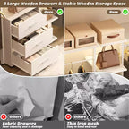 Sistema Organizzatore per Armadio Resistente Beige/Bianco con Cassetti e Ripiani, Adatto per un Nucleo Familiare di 2 Persone