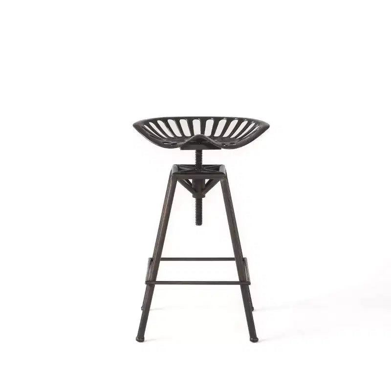 Sgabello da bar girevole senza schienale in ferro bronzato, regolabile in altezza, portata massima 136 kg, 1 pezzo