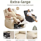 Poltrona Reclinabile Elettrica Oversize Multicolore con Girevole a 360°, Massaggio e Riscaldamento – Sedile Singolo