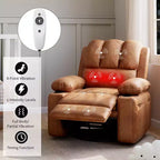 Poltrona Reclinabile Elettrica Oversize Multicolore con Girevole a 360°, Massaggio e Riscaldamento – Sedile Singolo