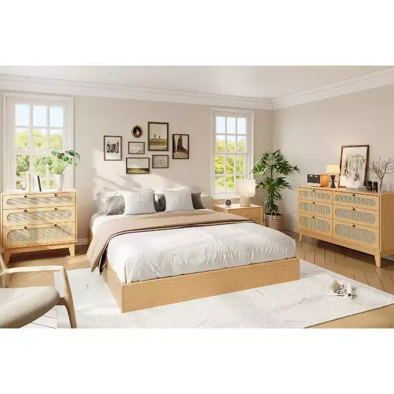 Letto a piattaforma singolo in legno, doghe in legno massello, giroletto da pavimento, design moderno minimalista, salvaspazio, non richiede la rete a molle