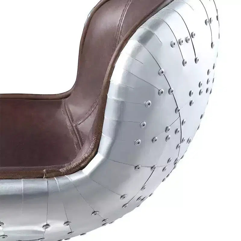 Sgabello da bar in similpelle marrone anticato con braccioli, 45 cm – 1 posto
