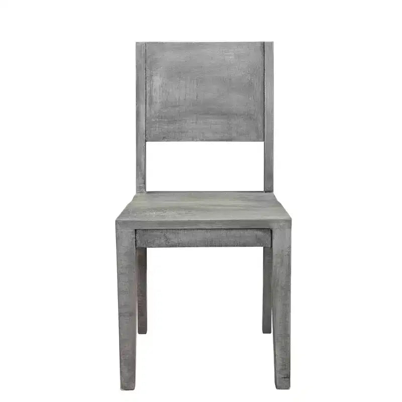 Set di 2 sedie da pranzo in legno di mango grigio