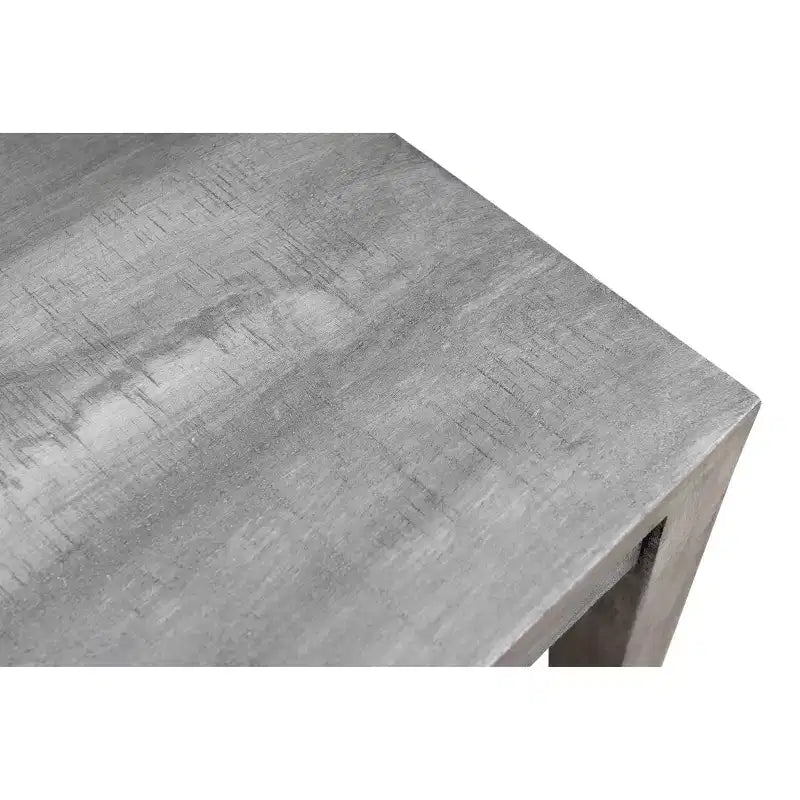 Set di 2 sedie da pranzo in legno di mango grigio