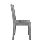 Set di 2 sedie da pranzo in legno di mango grigio