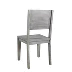 Set di 2 sedie da pranzo in legno di mango grigio