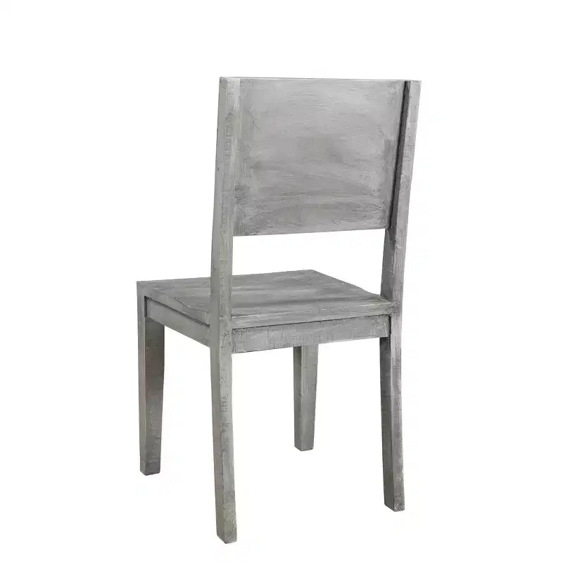 Set di 2 sedie da pranzo in legno di mango grigio