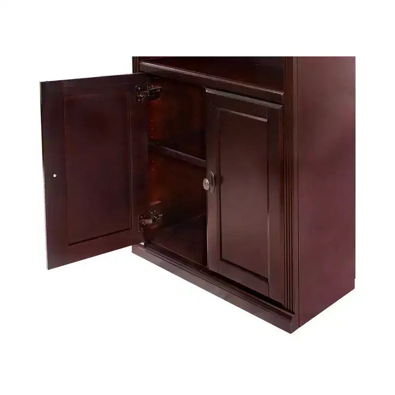 Libreria in Ciliegio da 72" con Ante – 6 Ripiani, Uso per Adulti