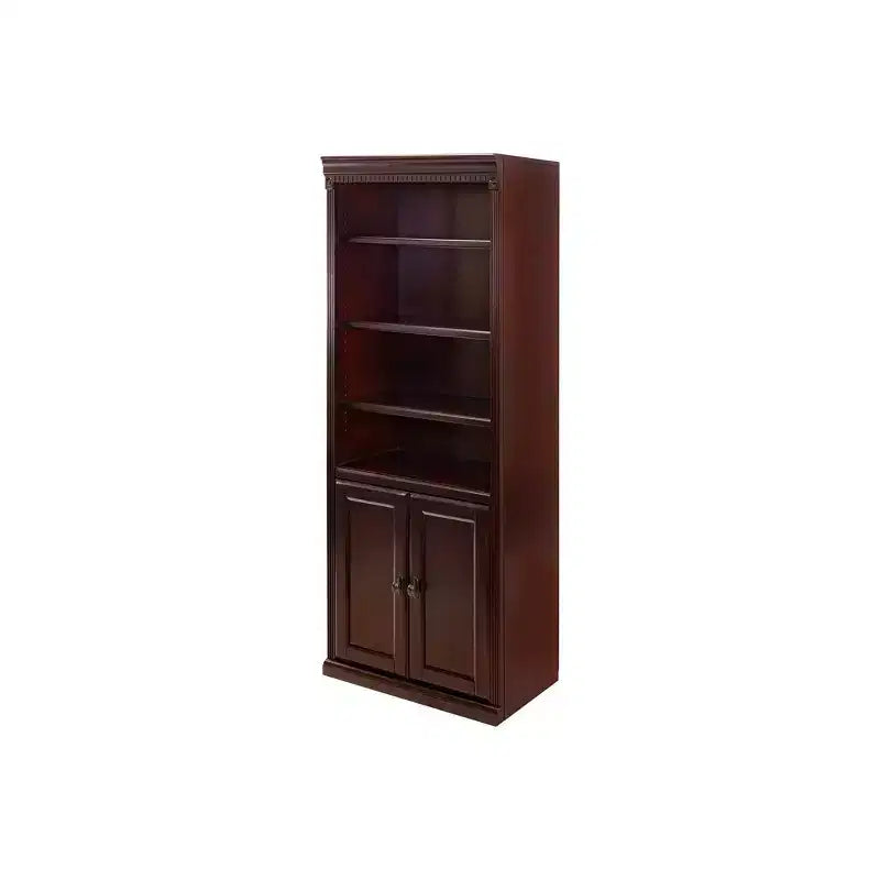 Libreria in Ciliegio da 72" con Ante – 6 Ripiani, Uso per Adulti