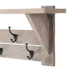 Set panca e attaccapanni con mensola in legno di mango Driftwood da 100 cm (2 pezzi)