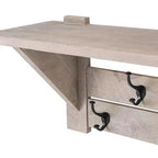 Set panca e attaccapanni con mensola in legno di mango Driftwood da 100 cm (2 pezzi)