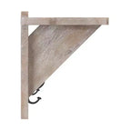 Set panca e attaccapanni con mensola in legno di mango Driftwood da 100 cm (2 pezzi)