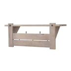 Set panca e attaccapanni con mensola in legno di mango Driftwood da 100 cm (2 pezzi)