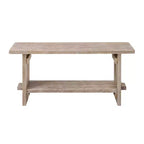 Set panca e attaccapanni con mensola in legno di mango Driftwood da 100 cm (2 pezzi)