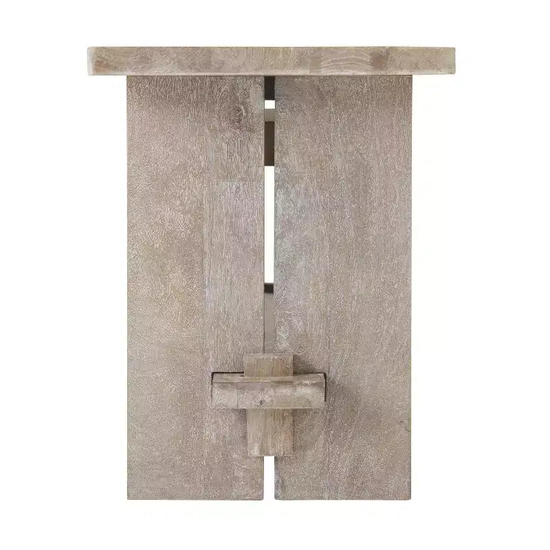 Set panca e attaccapanni con mensola in legno di mango Driftwood da 100 cm (2 pezzi)