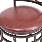 Sgabelli da bar girevoli rotondi vintage, set da 2