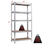 Scaffale portaoggetti in acciaio a 5 ripiani regolabili, 180 cm, montaggio da 1-2 persone
